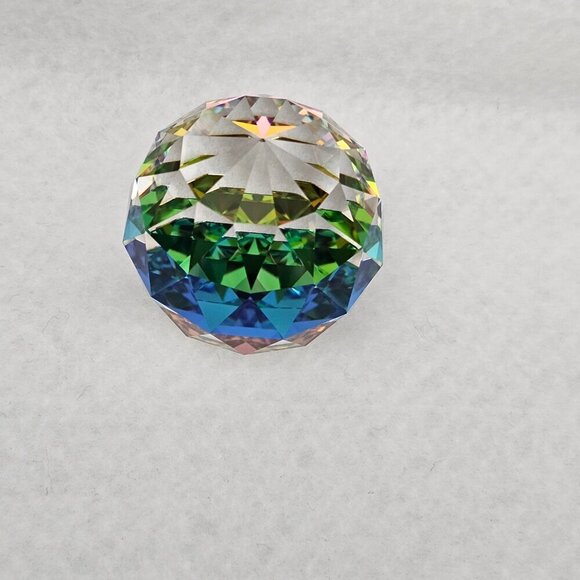Swarovski Vitrail Medium Rainbow Prism Spere Crystal Round Retired Paperweight - Picture 6 of 11